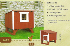 Chicken Coop 3 x 4 Lean To