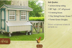 Chicken Coop 4 x 6 Quaker with Run