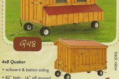 Chicken Coop 4 x 8 Quaker Wheels & Steering Handle