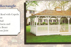 WOOD PAINTED RECTANGLE GAZEBO