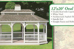 VINYL OVAL GAZEBO