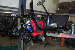 BARE FRAME WITH HONDA 630 CC TWIN CYLINDER MOTOR/JAKE'S BIG BLOCK KIT